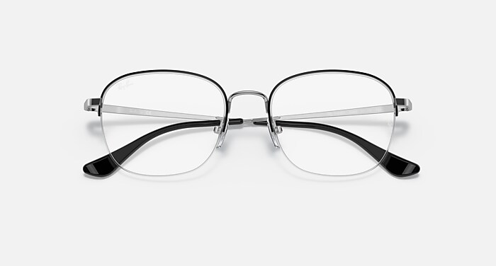 RB6458 OPTICS Eyeglasses with Black On Silver Frame