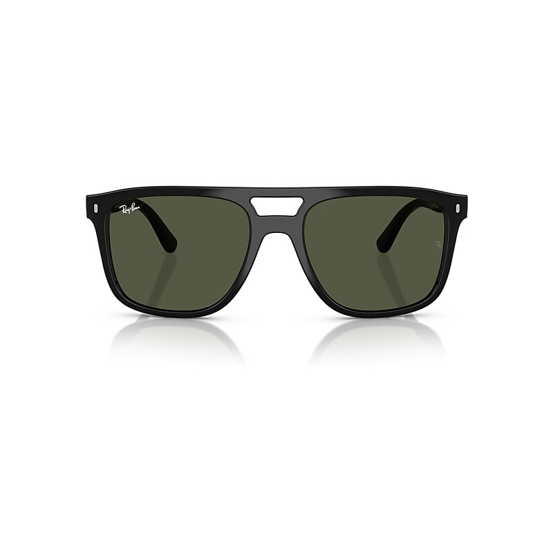 Ray Ban Rb2213 Sunglasses Black Frame Green Lenses 55-20 In Black