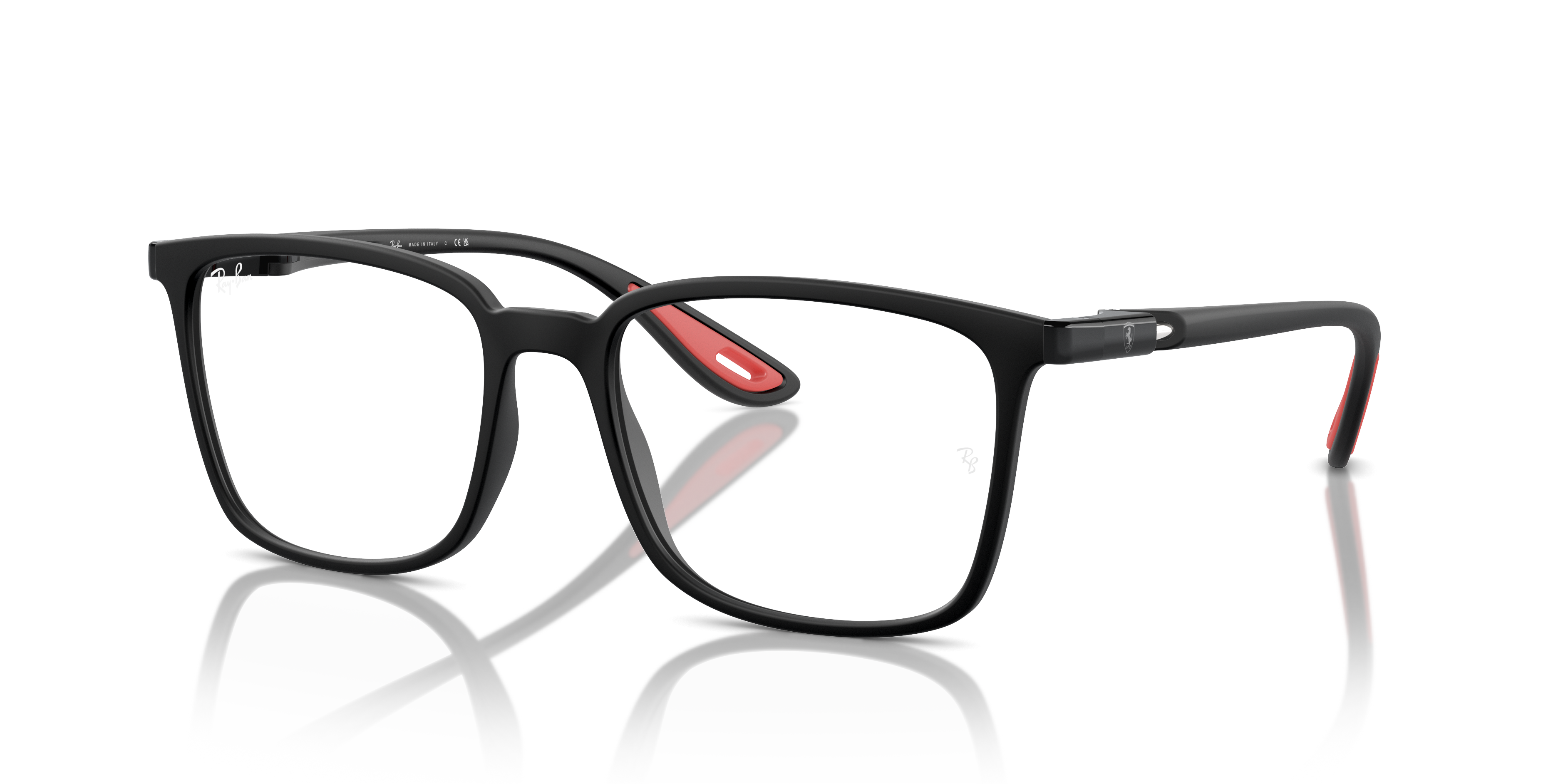 RB7240M OPTICS SCUDERIA FERRARI COLLECTION Matte Black Frame Clear Lenses 54-18