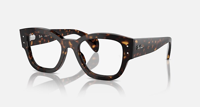 Ray-Ban Eyeglasses Unisex Jorge Optics - Havana Frame Clear Lenses 52-20 Polarized