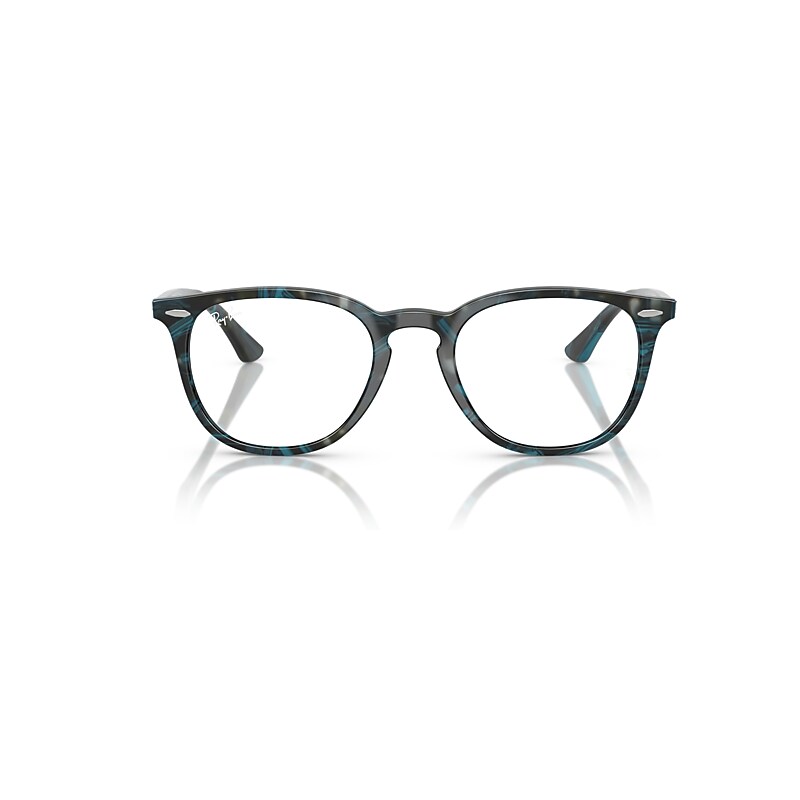 Ray Ban Rb7159 Optics Eyeglasses Transparent Fantasy Brown/yellow Frame Clear Lenses Polarized 52-20 In Transparent Fantasy Brown/yellow