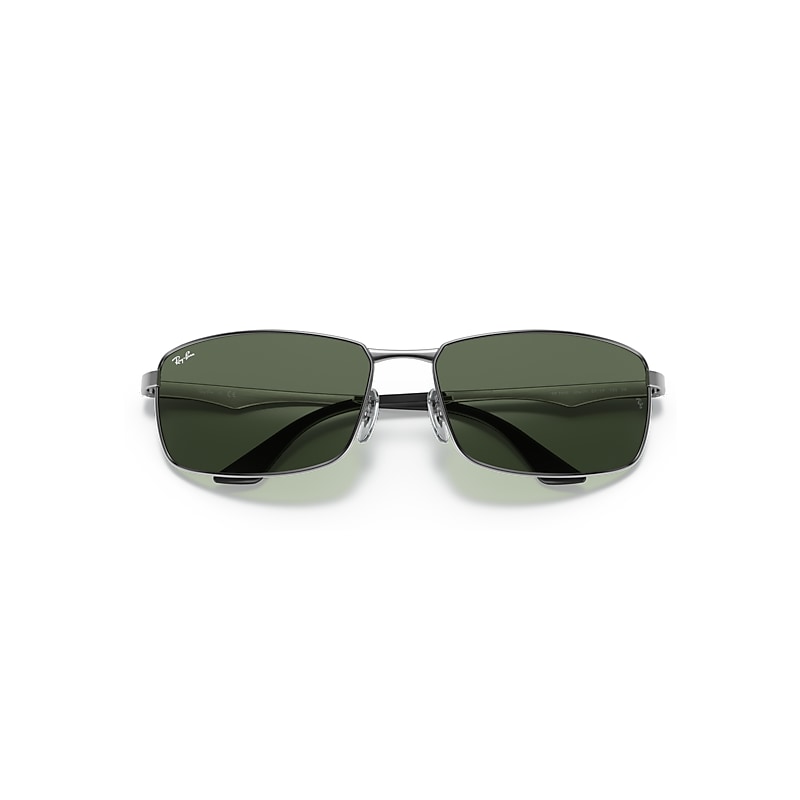 Ray-Ban Rb3498 Sunglasses Gunmetal Frame Green Lenses 61-17