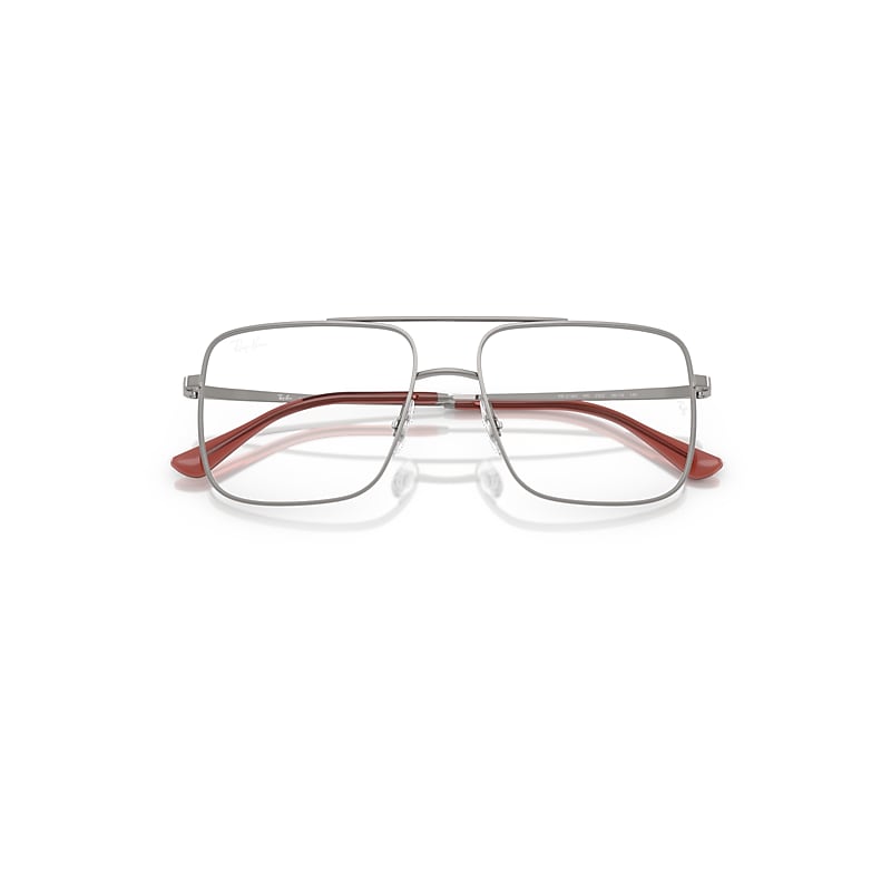 Ray Ban Ari Optics Eyeglasses Gunmetal Frame Clear Lenses Polarized 54-16 In Gunmetal