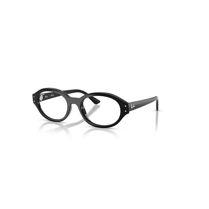 Ray Ban Shilo Optics Bio-based  Schwarz Fassung Klar Glas Polarisiert 52-20 In Schwarz