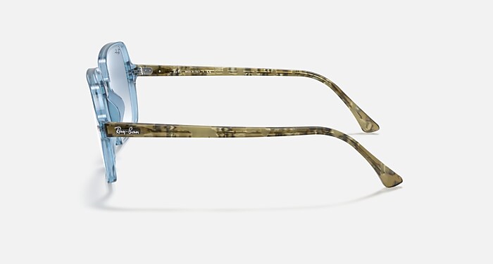 SQUARE II Sunglasses in Transparent Light Blue and Light