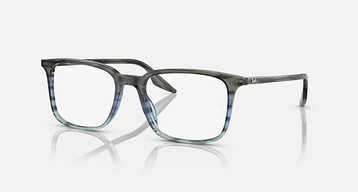 RB5421 OPTICS Eyeglasses with Striped Grey & Blue Frame