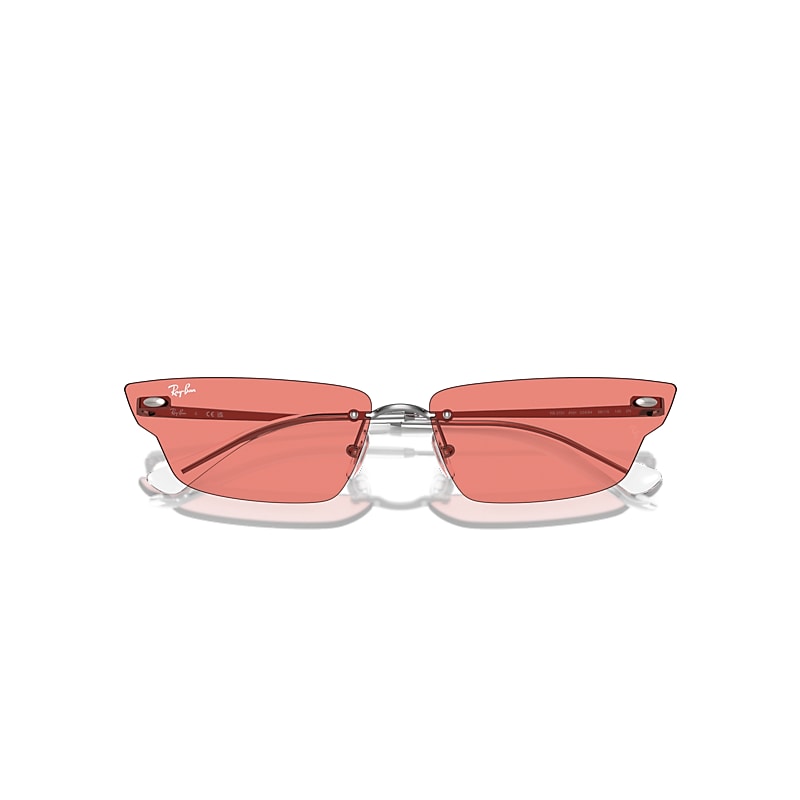 Ray-Ban Anh Bio-based Sunglasses Gunmetal Frame Pink Lenses 63-15