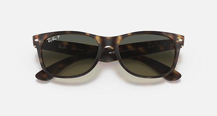 NWT IOB Ray-Ban Wayfarer Light Havana Polarized Sunglasses ? ? Ray-Ban RB2132 New Wayfarer Classic M (55 - 18) with Brown  main image 4