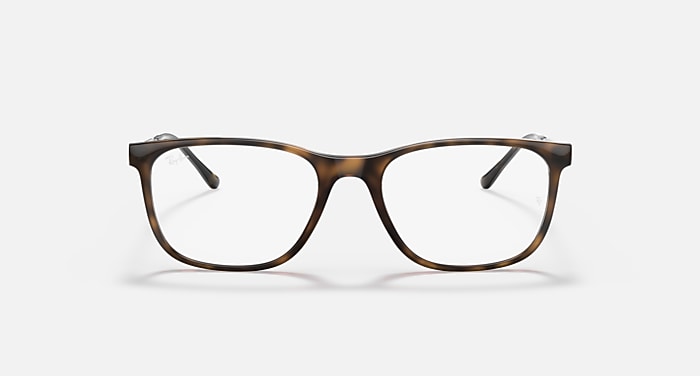 Ray-Ban Eyeglasses Unisex Rb7244 Optics - Gunmetal Frame Clear Lenses 53-18 Polarized