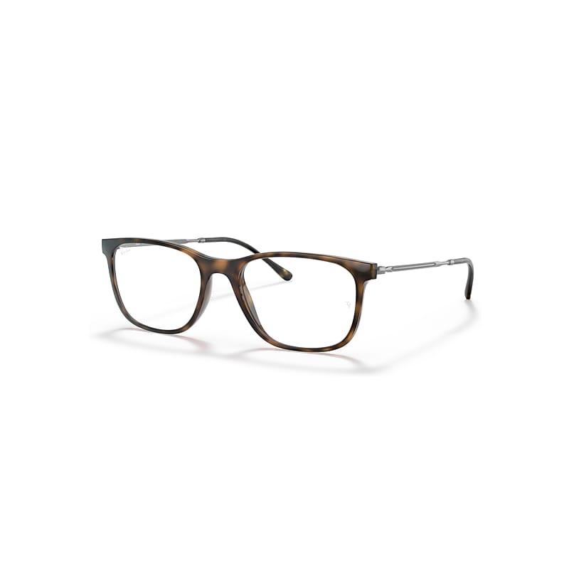 Ray-Ban Eyeglasses Unisex Rb7244 Optics - Gunmetal Frame Clear Lenses Polarized 51-18