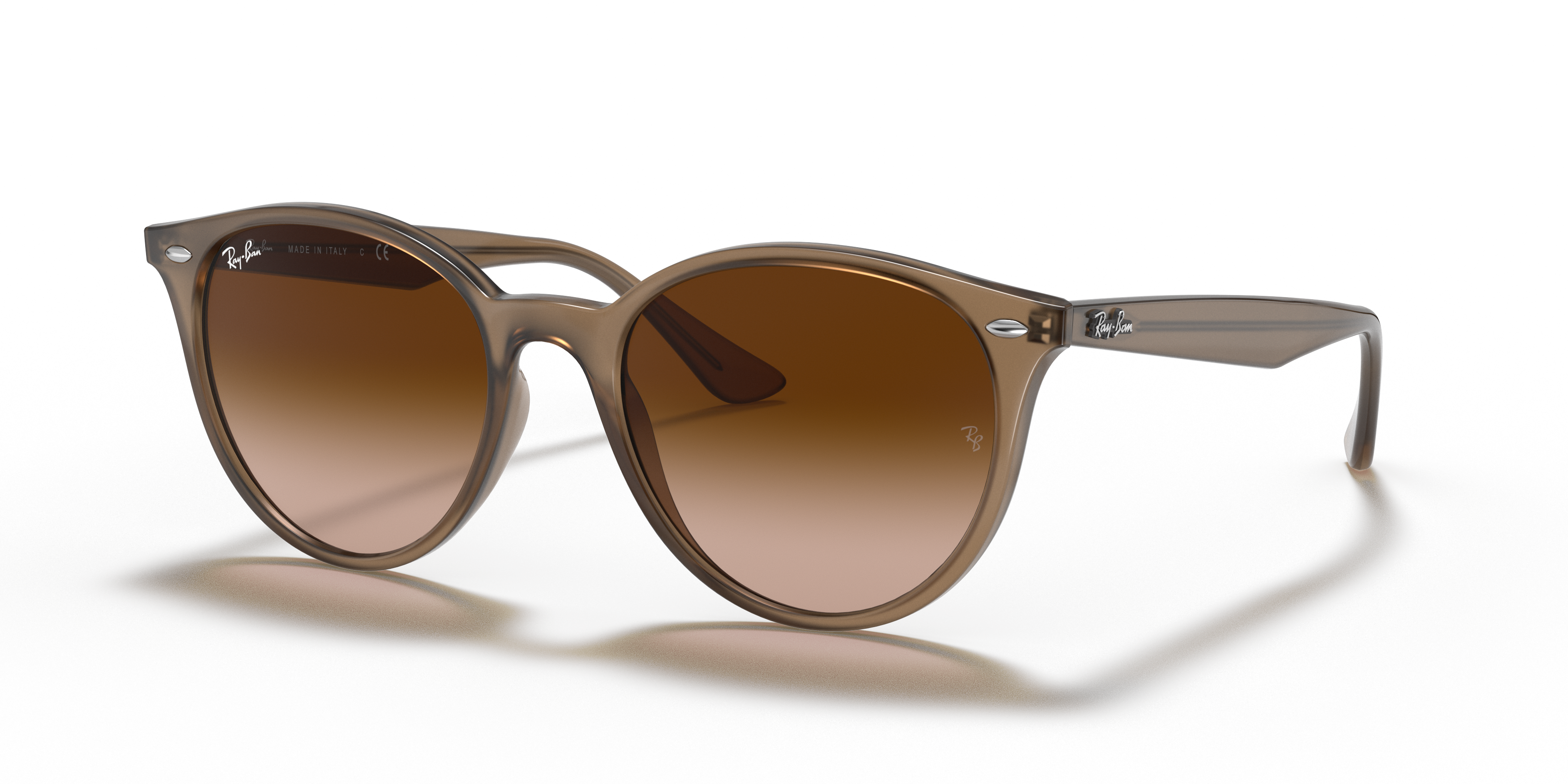 RB4305 Polished Beige Frame Brown Gradient Lenses 53-19