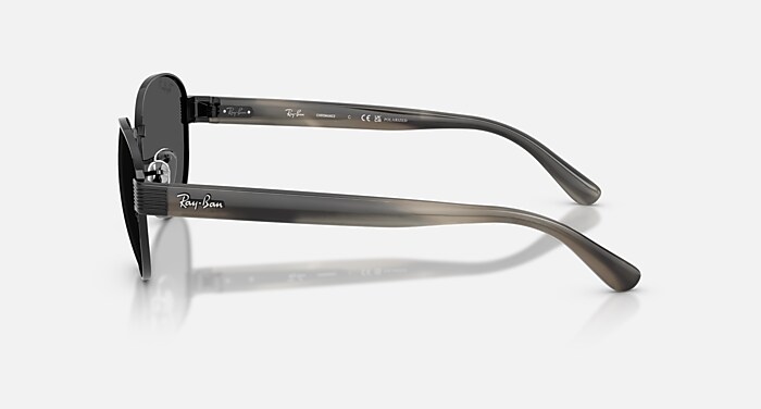 Ray-Ban Sunglasses Unisex Rb3766ch Chromance - Black Frame Silver Lenses 54-20 Polarized