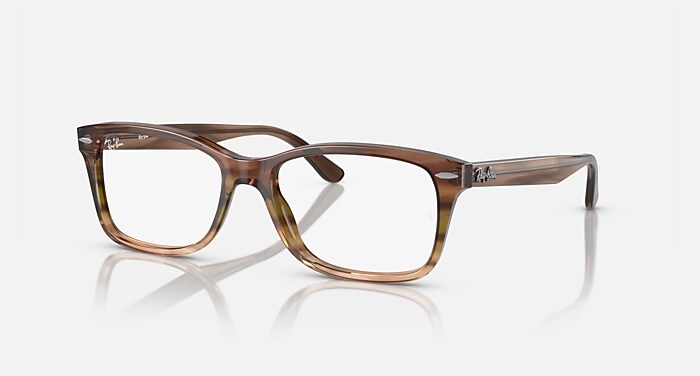 RB5428 OPTICS Eyeglasses with Striped Brown Green Frame RB5428