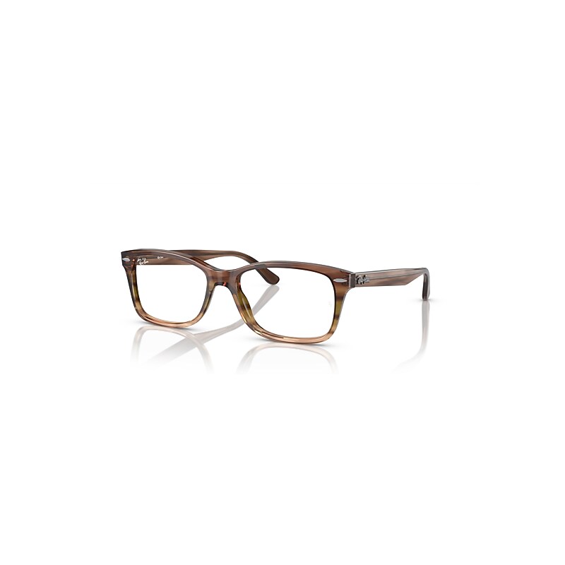 Ray-Ban Eyeglasses Unisex Rb5428 Optics - Striped Brown Frame Demo Lens Lenses Polarized 55-17