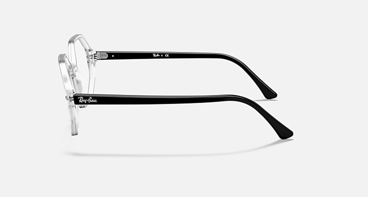 Ray-Ban Eyeglasses Woman Britt Optics Prescription - Shiny Black Frame Clear Lenses 54-20