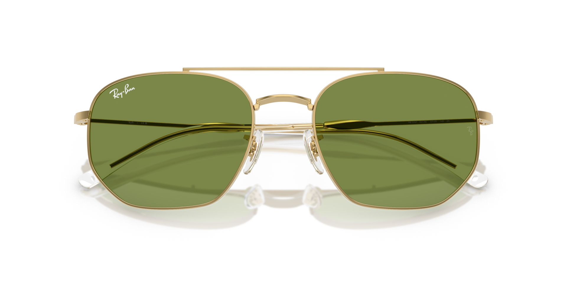 Ray-Ban RB 4337 Olive Green Geometric Sunglasses with Case Ray-Ban RB3717 XL (57 - 18) with Green lenses and Gold frame  main image 4