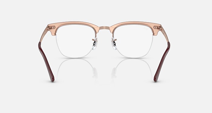 CLUBMASTER METAL OPTICS Eyeglasses with Bordeaux On Rose