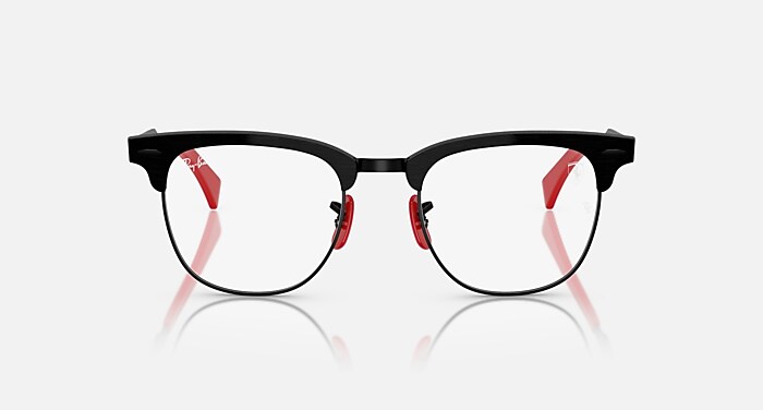Ray-Ban Eyeglasses Unisex Rb3807vm Optics Scuderia Ferrari Collection Prescription - Brushed Silver Frame Clear Lenses 51-21 Polarized
