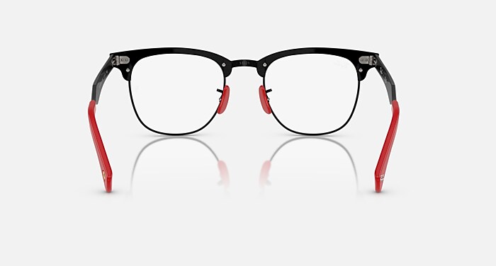 Ray-Ban Eyeglasses Unisex Rb3807vm Optics Scuderia Ferrari Collection Prescription - Brushed Silver Frame Clear Lenses 51-21 Polarized