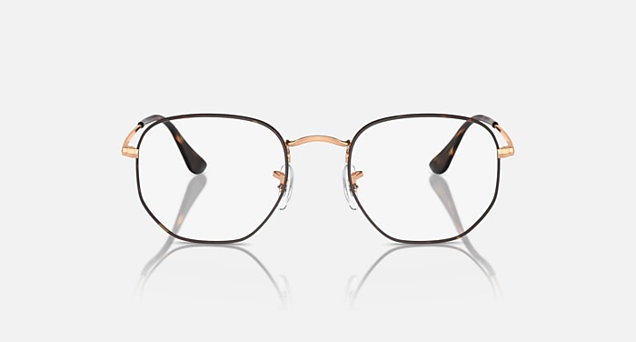 Ray-Ban Eyeglasses Unisex Hexagonal Optics Prescription - Black Frame Clear Lenses 51-21