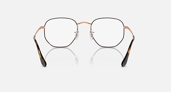 Ray-Ban Eyeglasses Unisex Hexagonal Optics Prescription - Black Frame Clear Lenses 51-21