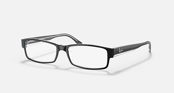 Ray-Ban Eyeglasses Unisex Rb5114 Optics Prescription - Black Frame Clear Lenses 54-16