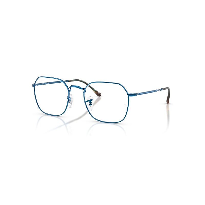 Ray-Ban Eyeglasses Unisex Jim Optics - Blue Frame Clear Lenses Polarized 53-20