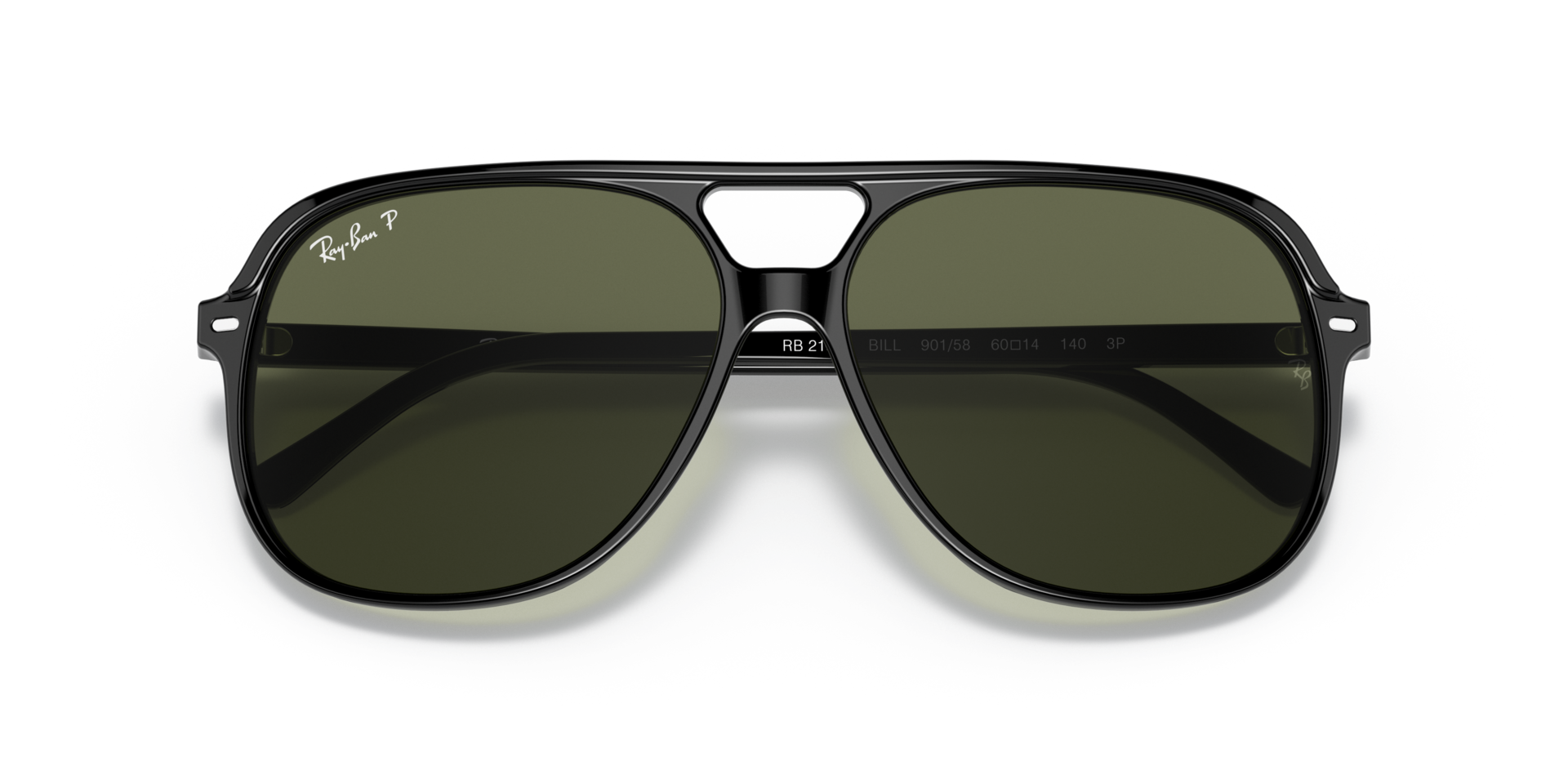 Ray-Ban Sunglasses Bill Black Aviator RB2198 901/58 60-14 145 3P Italy Polarized Ray-Ban Sunglasses Bill RB2198 901/31 main image 4