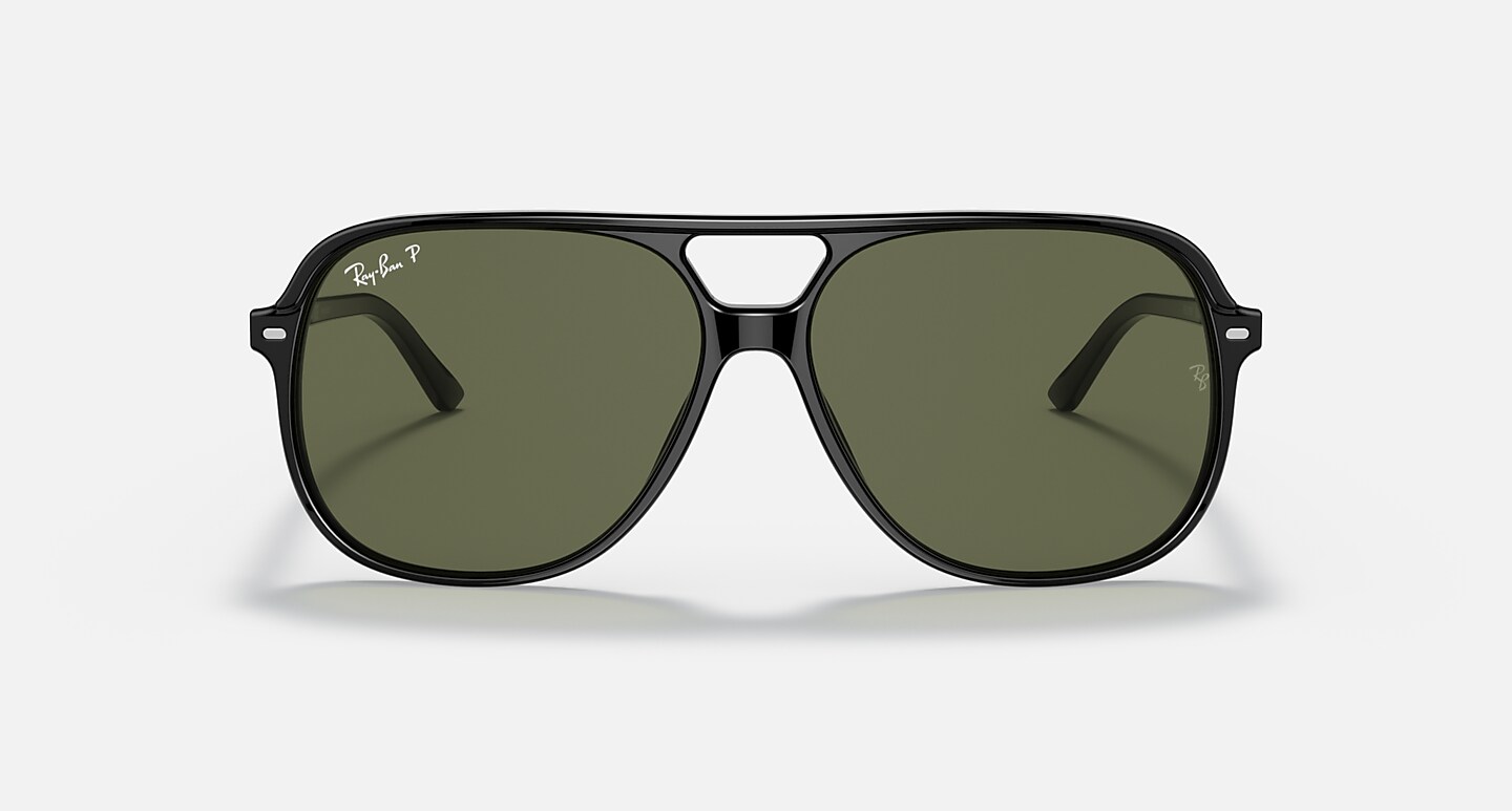 Ray-Ban Sunglasses Unisex Bill - Black Frame Green Lenses Polarized 56-14