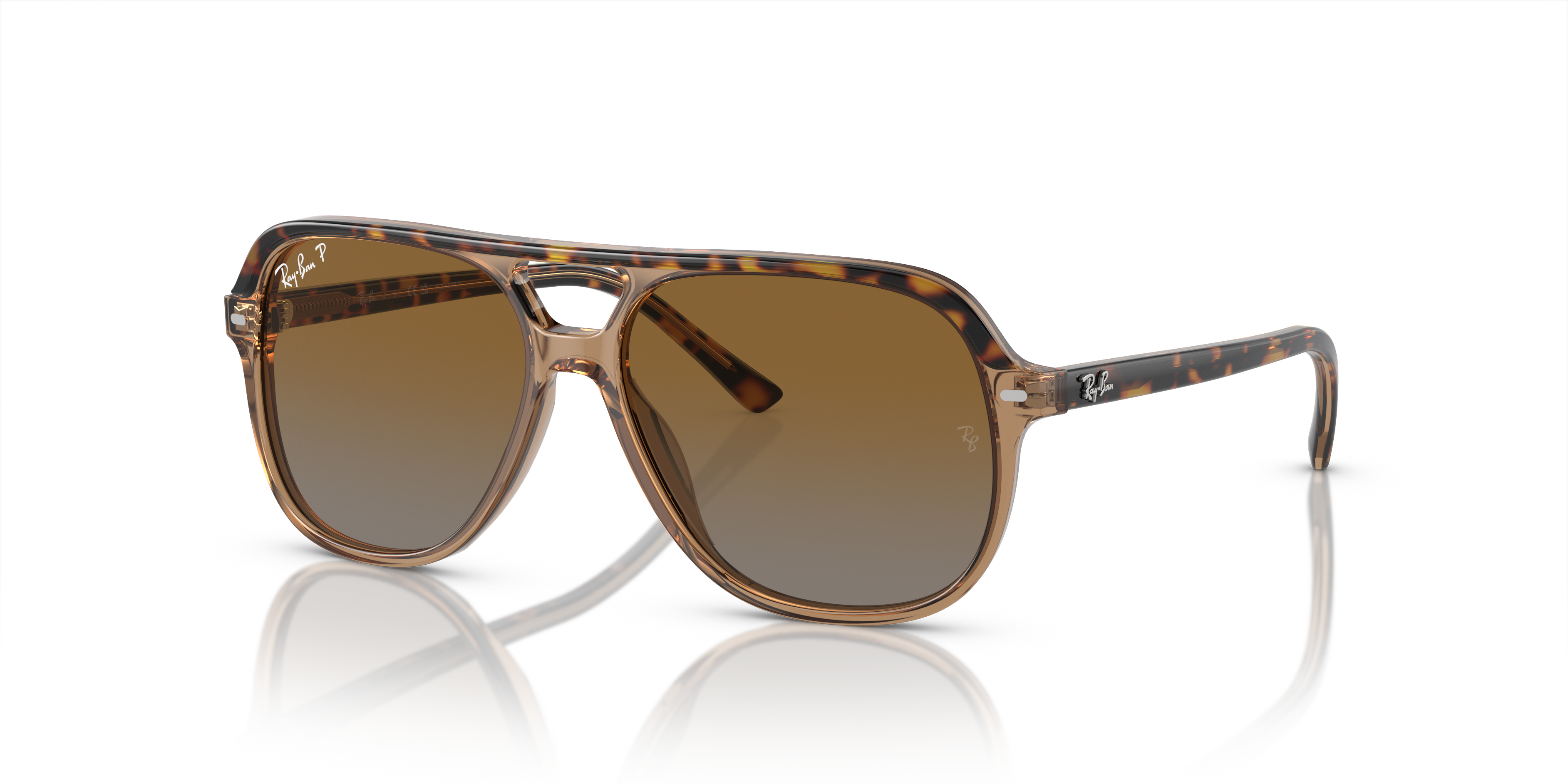 BILL KIDS Polished Havana On Transparent Brown Frame Brown/Grey Lenses 49-13