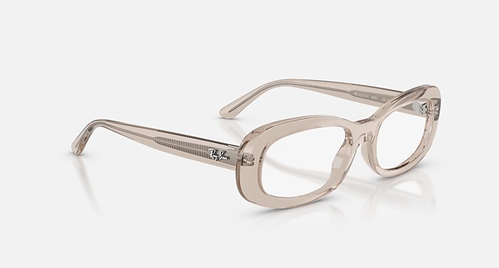 銀薄ページ RB2221V OPTICS Eyeglasses with Transparent Beige Frame - RB2221VF