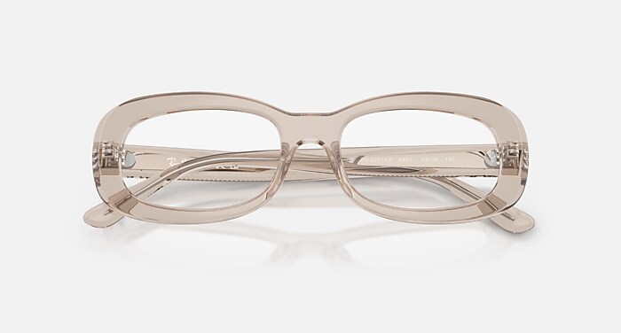 銀薄ページ RB2221V OPTICS Eyeglasses with Transparent Beige Frame - RB2221VF