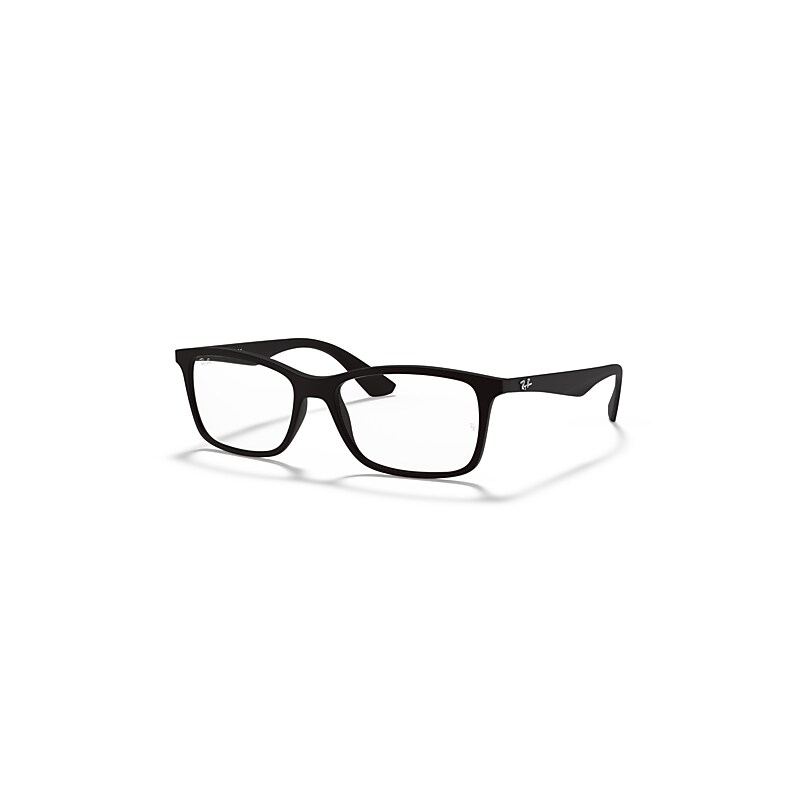 Ray-Ban Eyeglasses Unisex Rb7047 Optics - Black Frame Clear Lenses Polarized 56-17