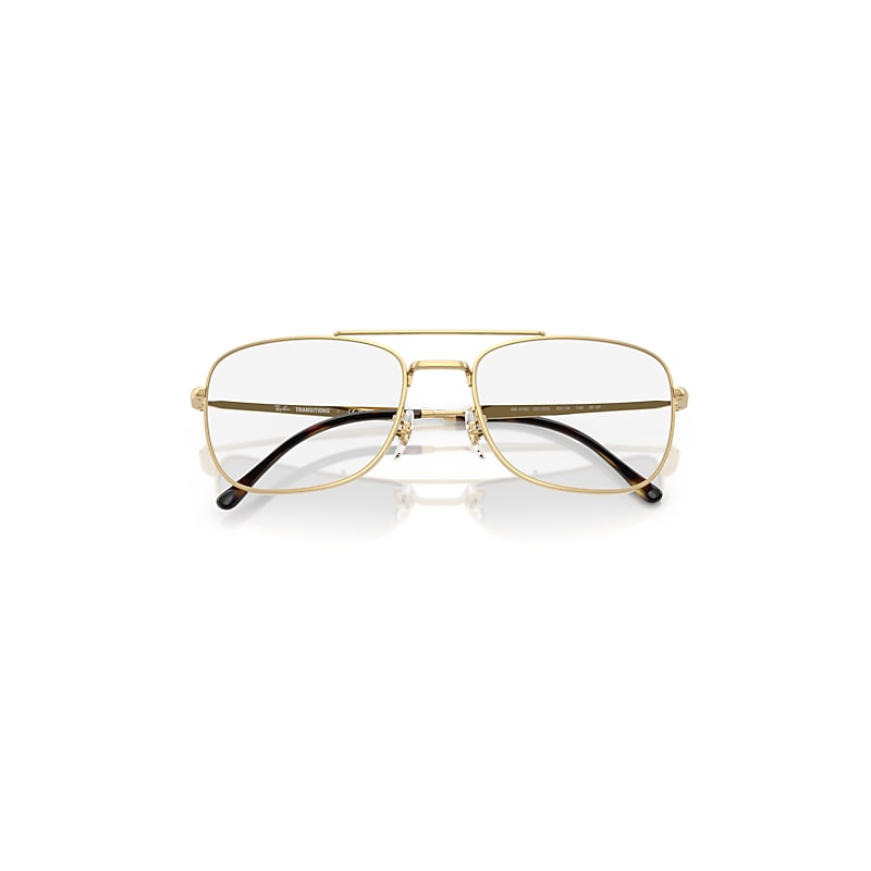 Ray Ban Rb3754 Transitions® Sonnenbrillen Arista Gold Fassung Blau Glas 62-19 In Arista Gold