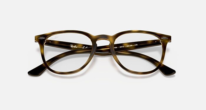 Ray-Ban Eyeglasses Unisex Rb7159 Optics Prescription - Transparent Fantasy Blu/gray Frame Clear Lenses 52-20 Polarized