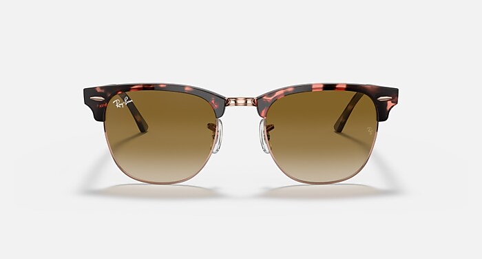 Ray-Ban Sunglasses Clubmaster Fleck Brown & Blue Frame Brown Lenses