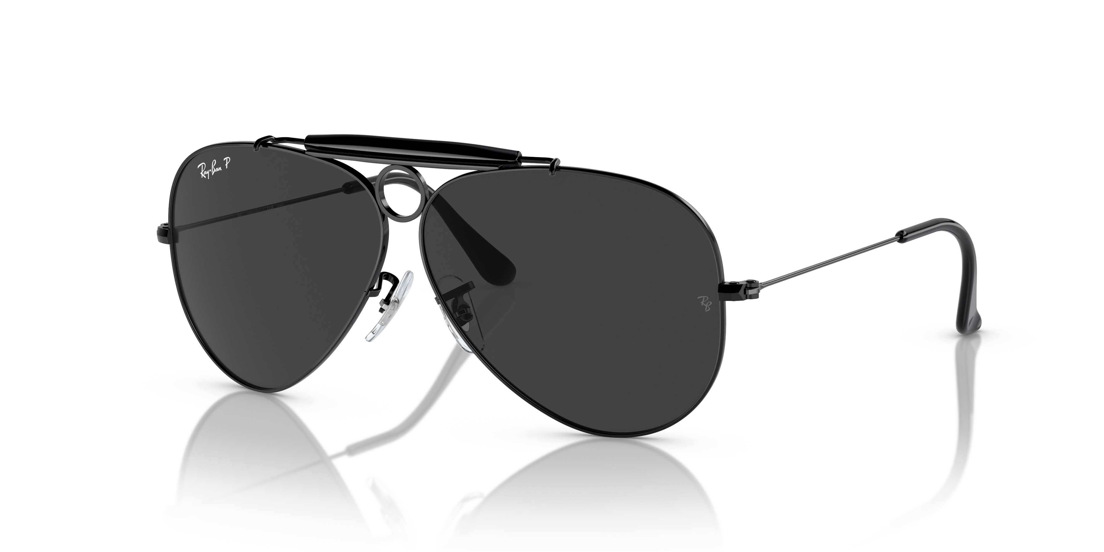 SHOOTER RELOADED Polished Black Frame Black Lenses 58-09