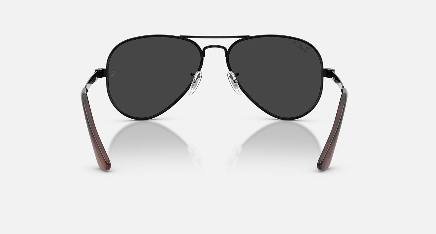 Ray-Ban Sunglasses Unisex Aviator Max - Black Frame Black Lenses 58-16 Polarized