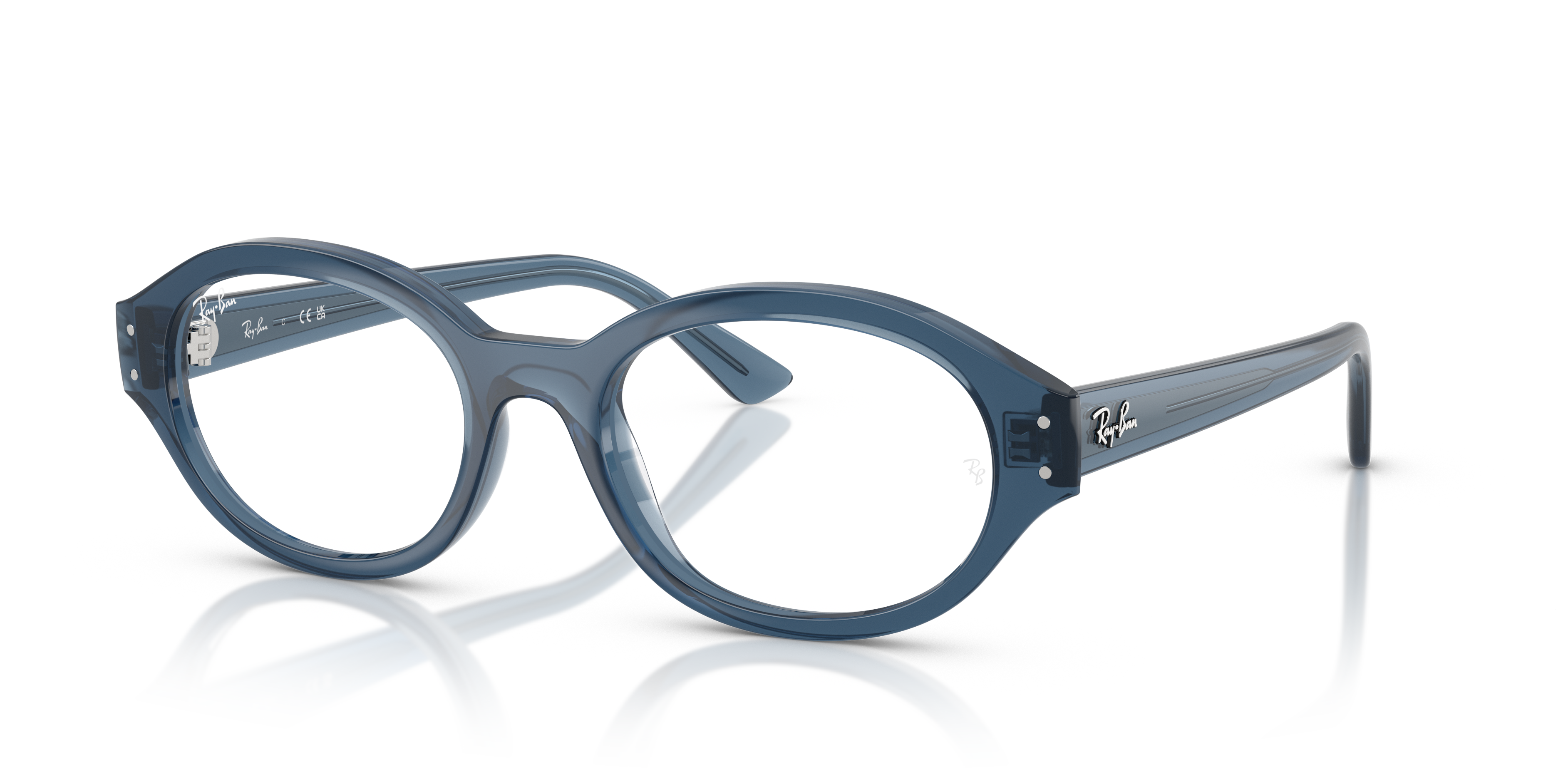 SHILO OPTICS BIO-BASED Polished Light Blue Frame Clear Lenses 52-20