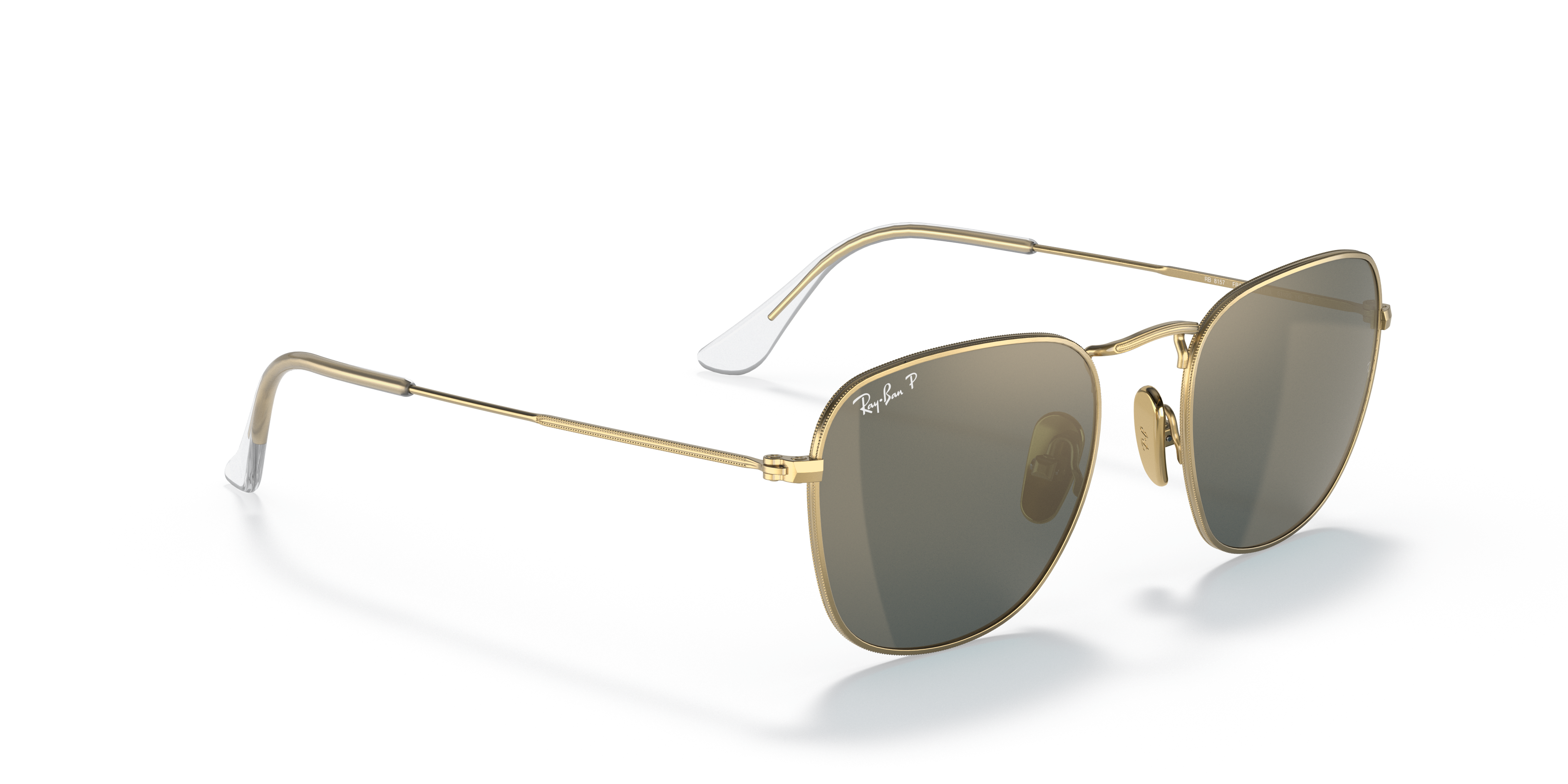 美品・レイバン サングラス TITANIUM FRANK TITANIUM Sunglasses in Gold and Blue - RB8157 | Ray