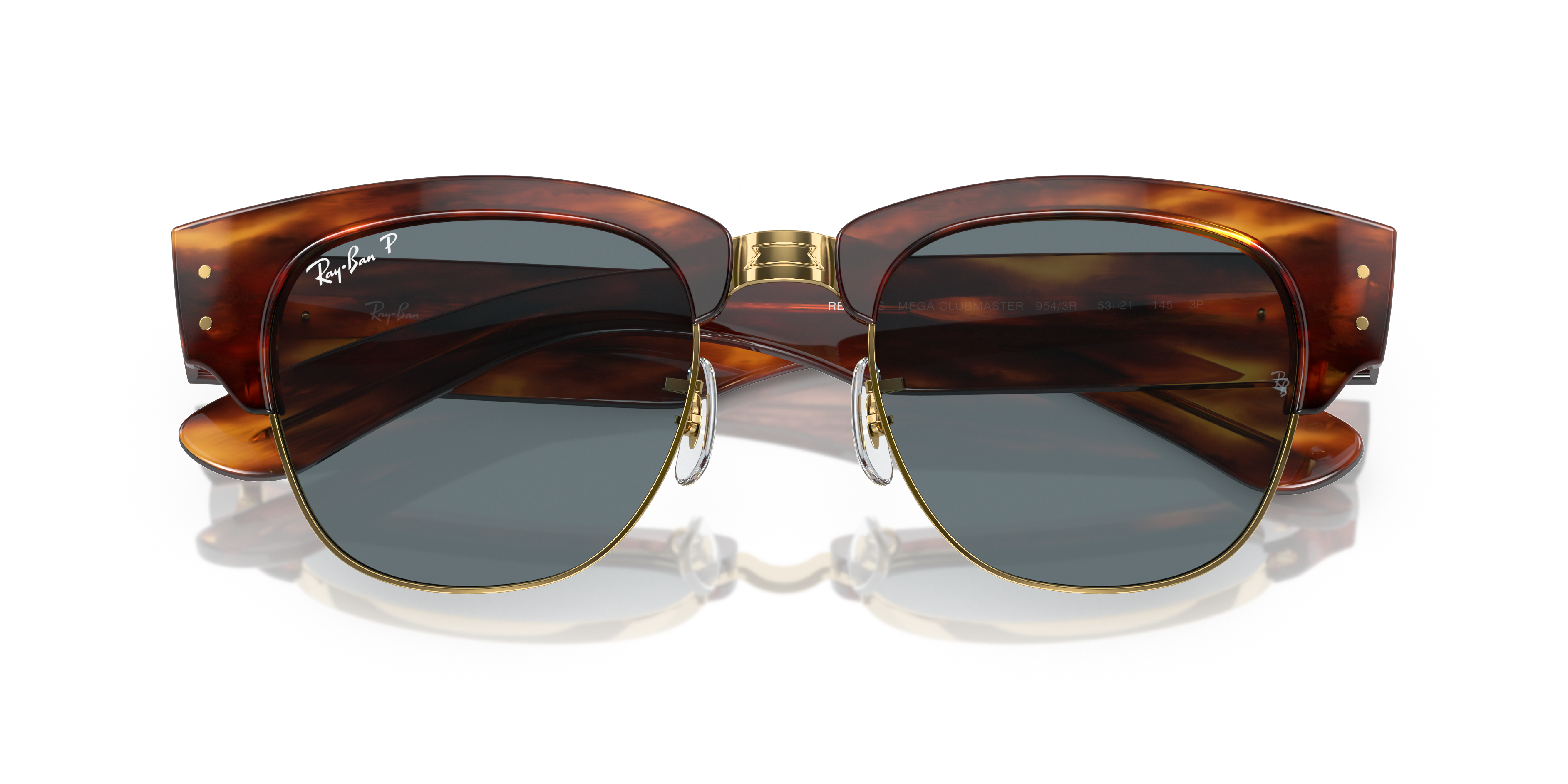 正規MEGACLUBMASTERメガクラブマスターRB0316S 調光サファイア レイバン公式ストア】 Ray-Ban® MEGA CLUBMASTER サングラス