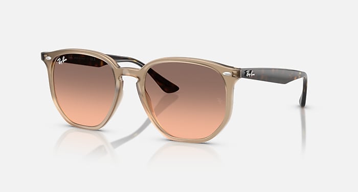 RB4306 Sunglasses in Turtledove and Pink Gradient Grey RB4306F