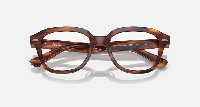Ray-Ban Eyeglasses Unisex Erik Optics Prescription - Striped Havana Frame Clear Lenses 49-19 Polarized