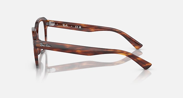 Ray-Ban Eyeglasses Unisex Erik Optics Prescription - Striped Havana Frame Clear Lenses 49-19 Polarized
