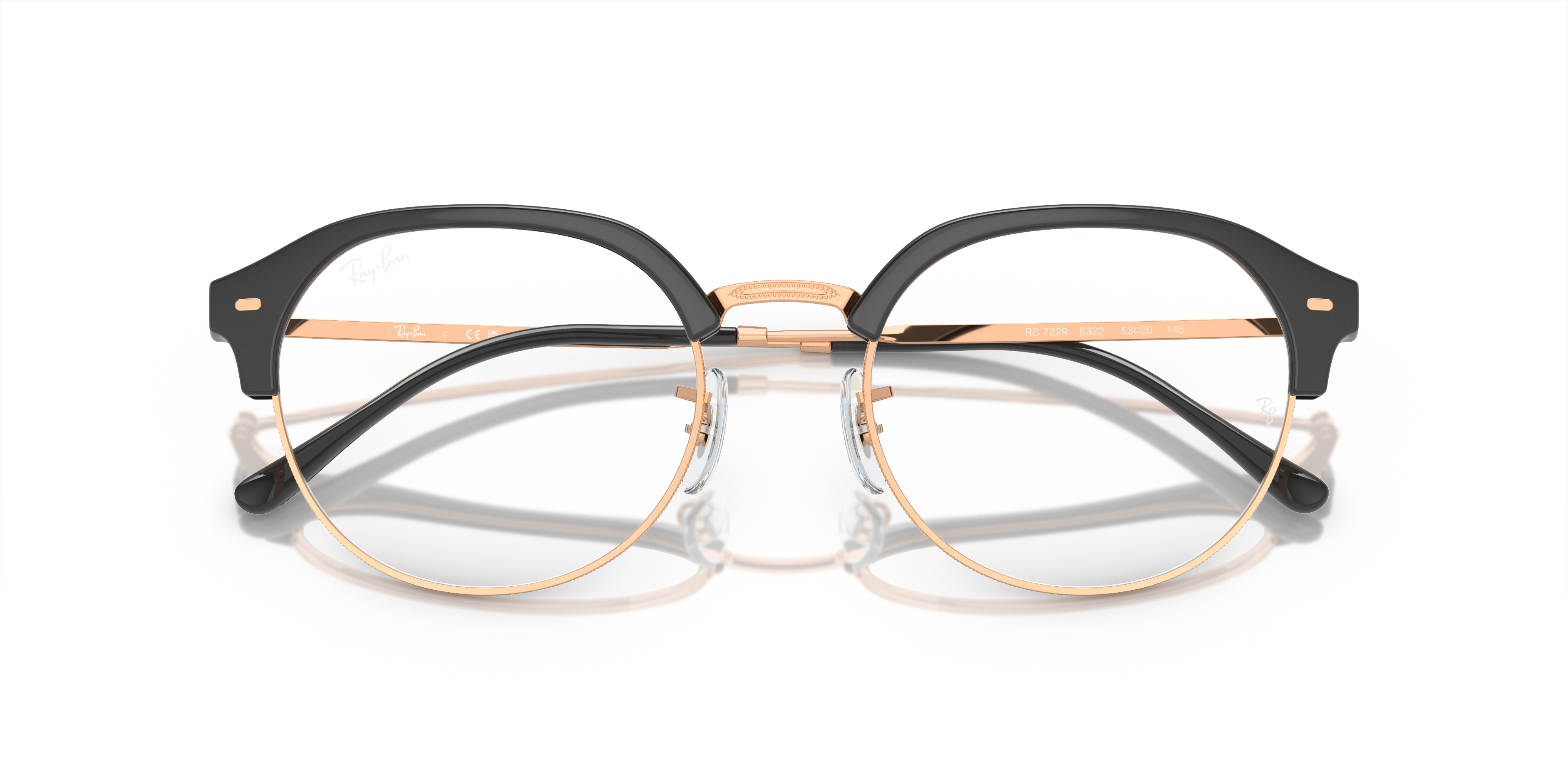 RB7229 OPTICS Eyeglasses with Dark Grey On Rose Gold Frame