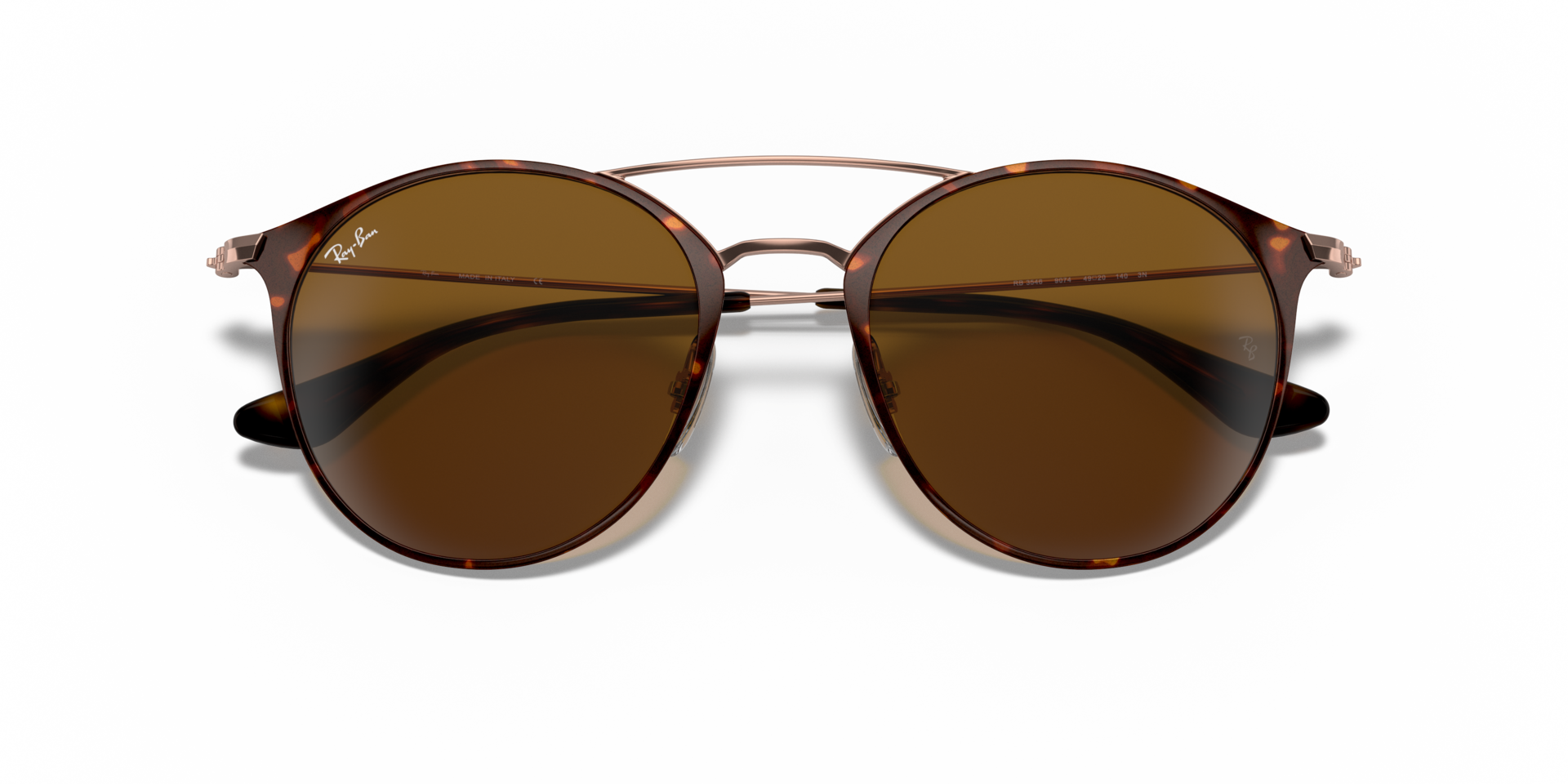 Ray-Ban model RB3546 lenses: Brown Classic B-15 Amazon.com: Ray-Ban Unisex RB3546 Round Sunglasses, Beige On  main image 4