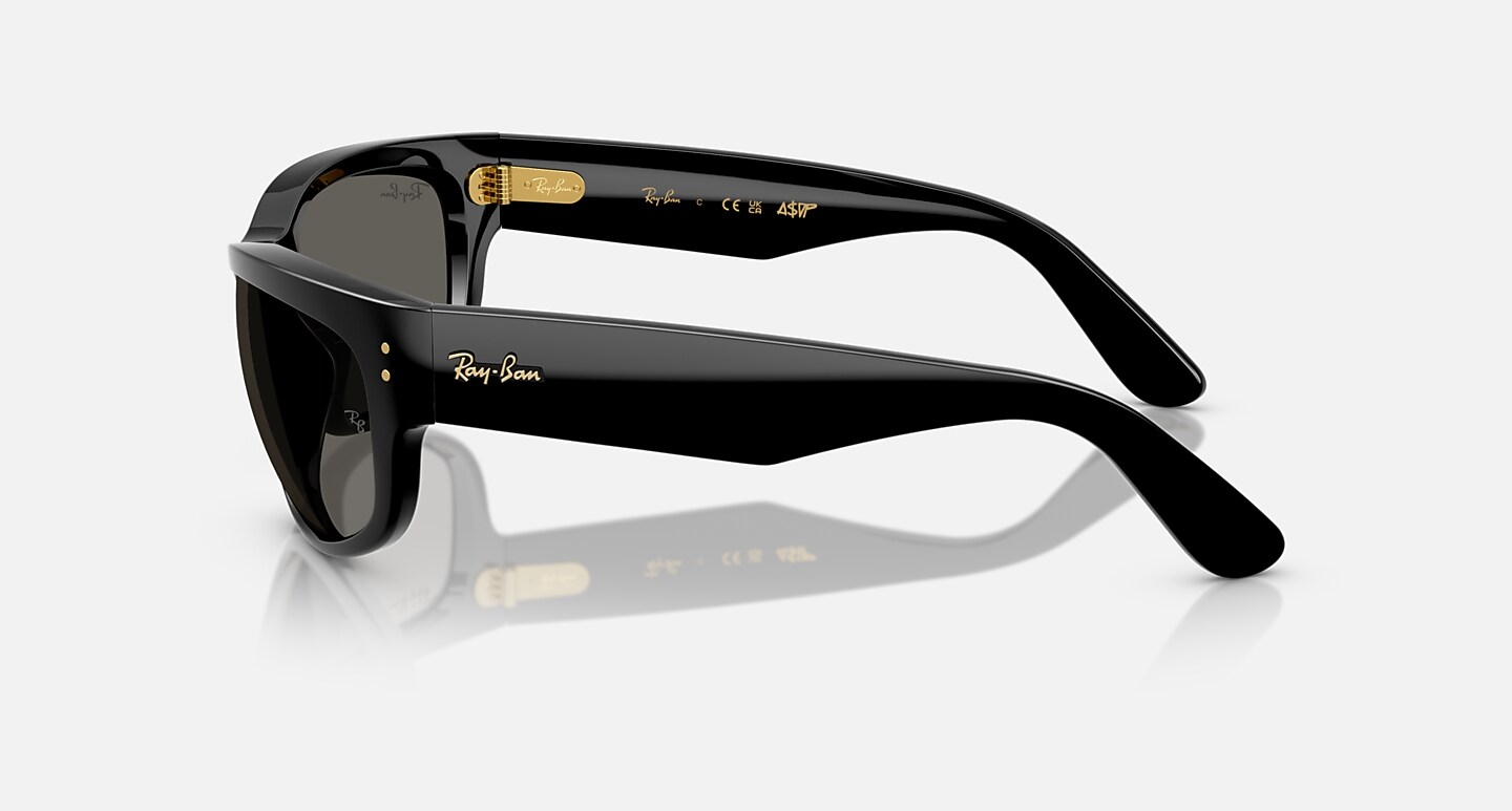 Ray-Ban A$AP Rocky Sunglasses Unisex Mega Balorama Blacked Out Collection - Black Frame Grey Lenses 63-19