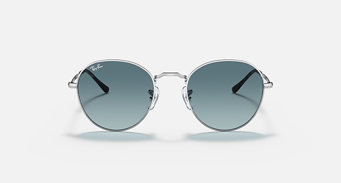 Ray-Ban Sunglasses Unisex David - Silver Frame Blue Lenses 53-20