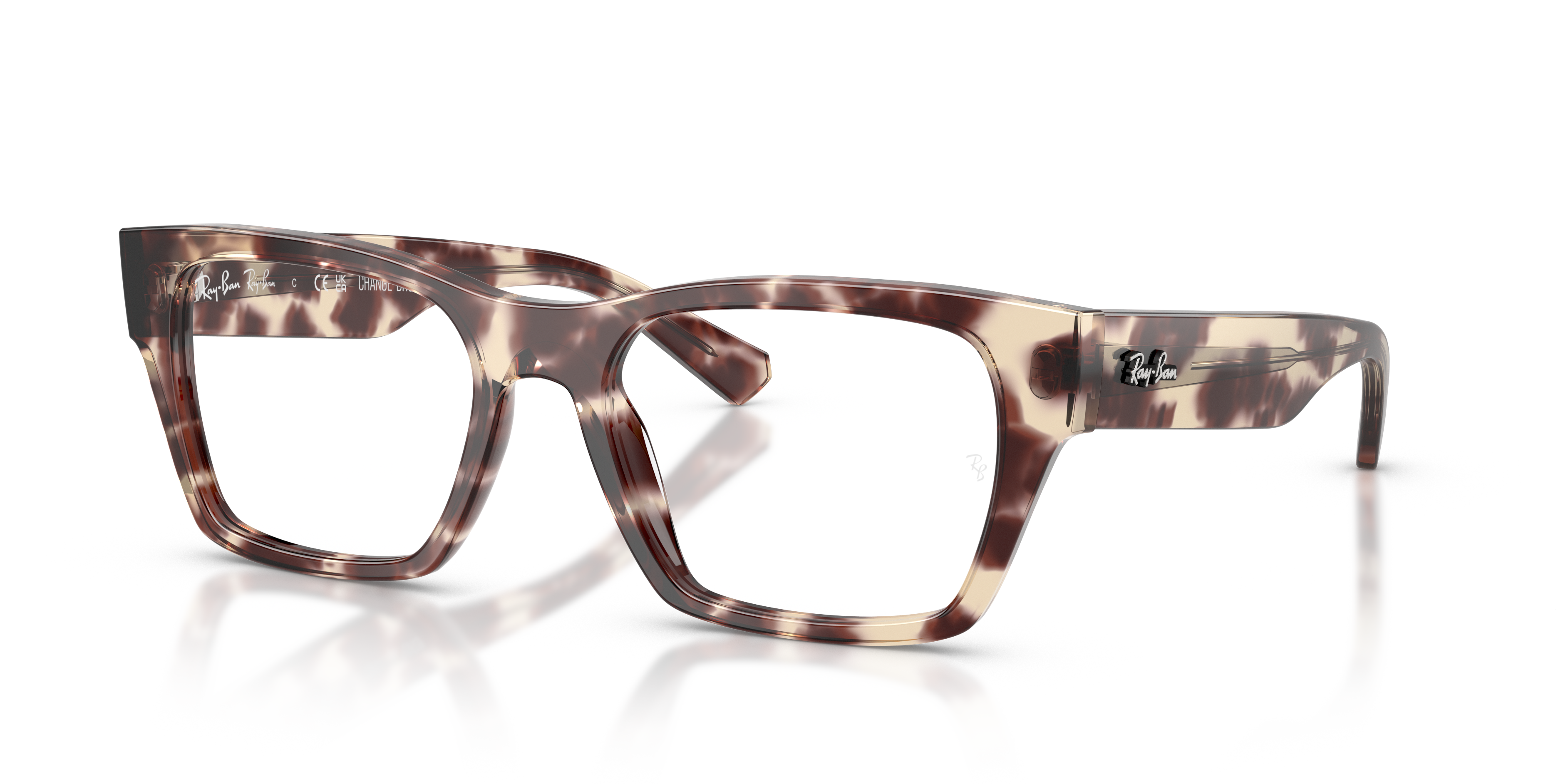 RB5448 OPTICS Polished Havana Brown Frame Clear Lenses 53-19
