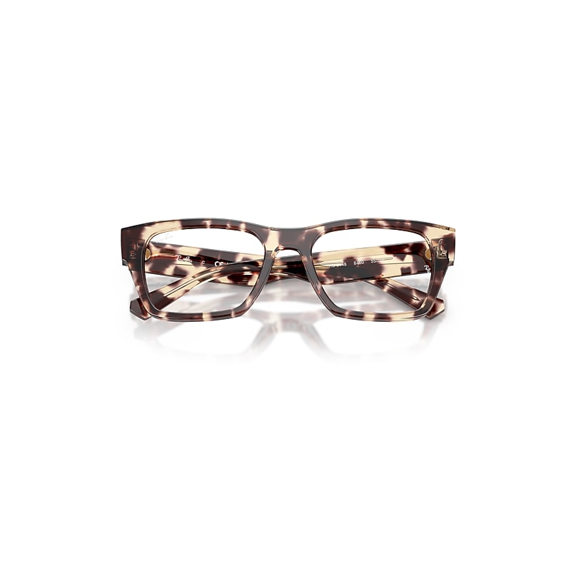 Ray Ban Rb5448 Optics Eyeglasses Havana Brown Frame Clear Lenses Polarized 53-19 In Brown